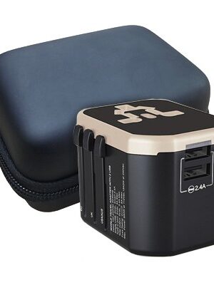 Premium Travel Adapter Dual USB Hub With Smart Charge 2.4A