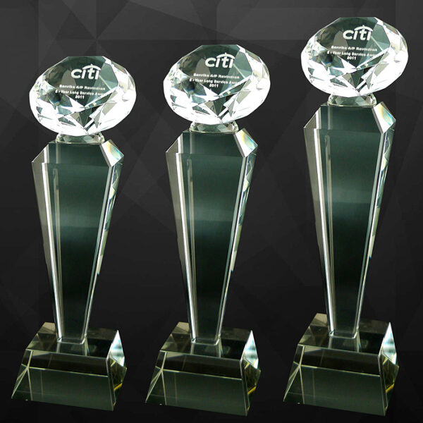 Exclusive Crystal Diamond Trophy