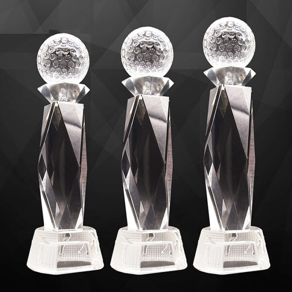 Exclusive Crystal Golf Trophy