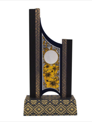 Songket Wooden Trophy With Bunga Raya Aluminium Plate