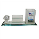 Crystal Pen Holder & NC Holder With Clock