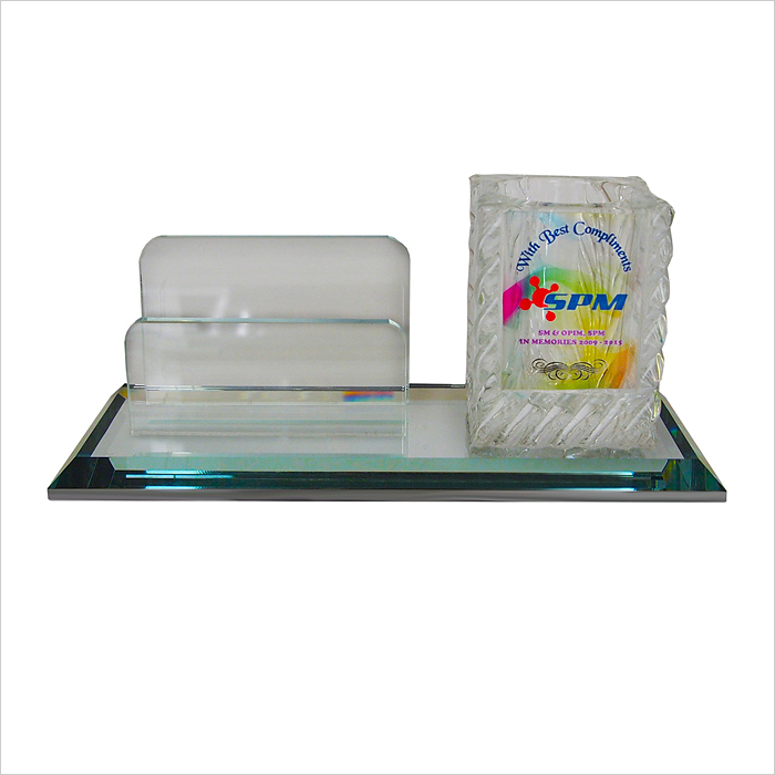 Crystal Pen Holder & Crystal Name Card Holder