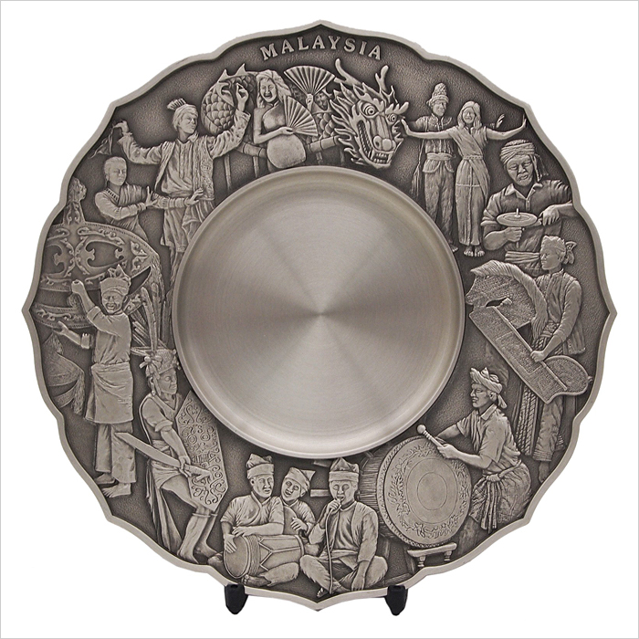 Cultural Dance Pewter Plate