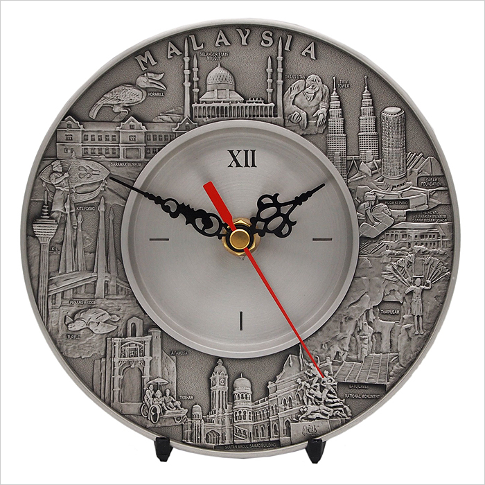 Malaysia Landmark Pewter Clock Plate