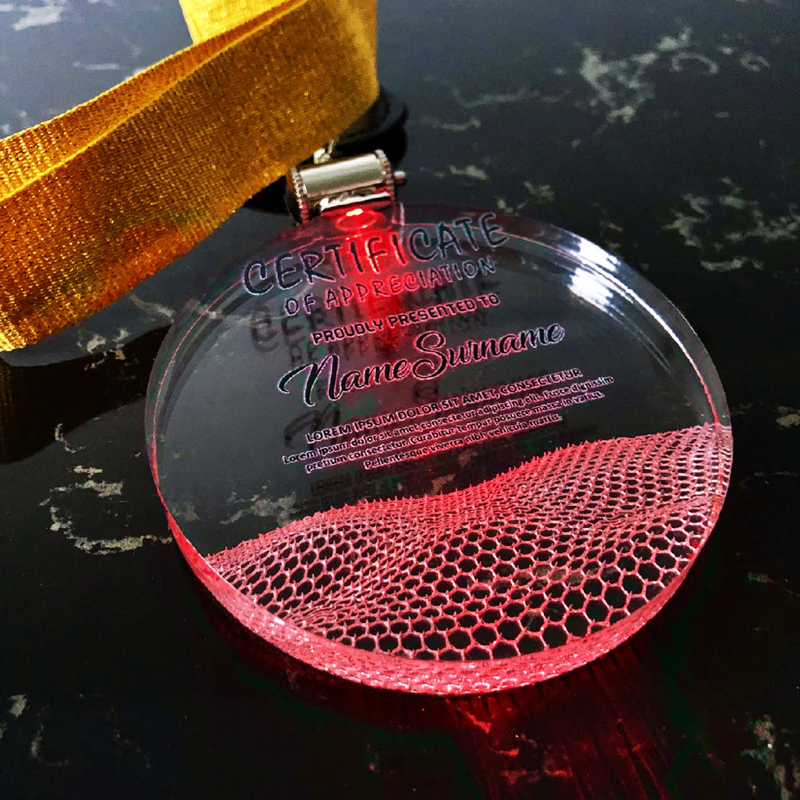 Acrylic Lighting Hanging Medal