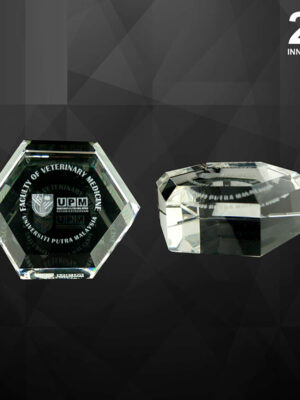 Hexagon Crystal Paper Weight