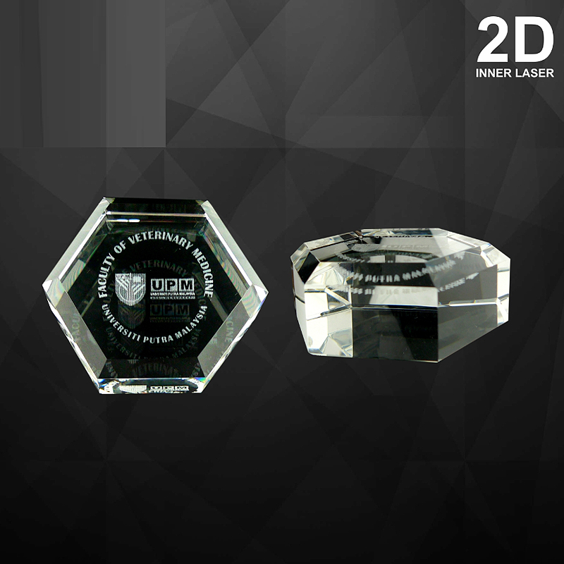 Hexagon Crystal Paper Weight