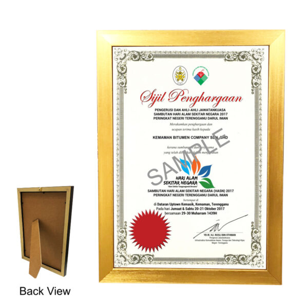 Wooden A4 Certificate Frame