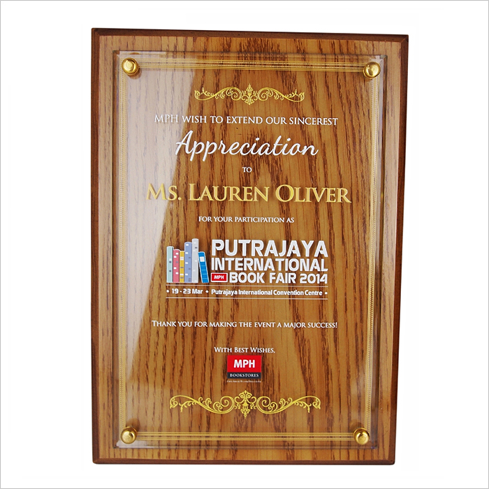 Exclusive Wooden Crystal Plaque