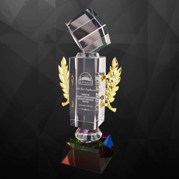 Exclusive Crystal Cube Trophy