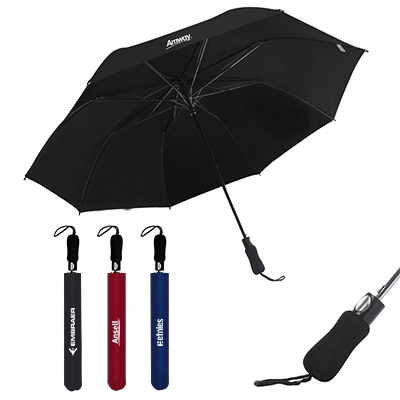 27″ Auto-Open Premium Black Coated Umbrella