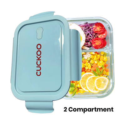 High Borosilicate Glass Lunch 2 Compartment – 1040ml