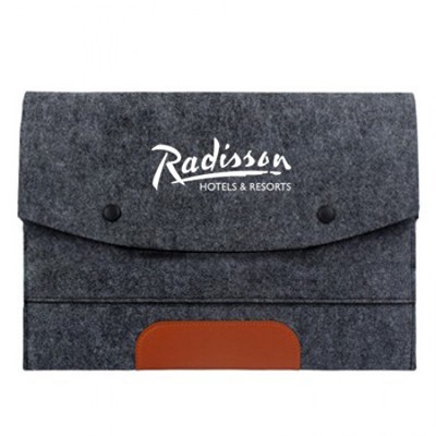 Premium 13” Felt PU Two Compartment iPad Sleeve