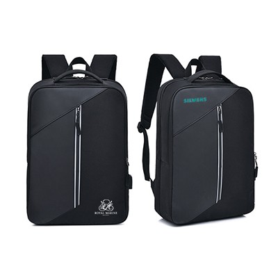 15.6″ Casual PU Laptop Backpack with USB Port