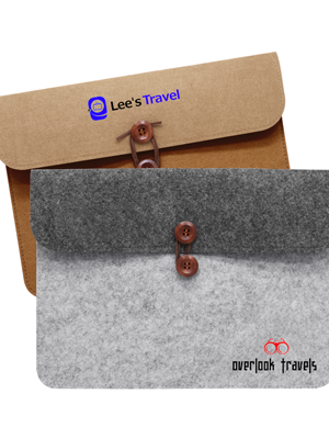 15.4” Duo Tone Felt Sleeve Pouch