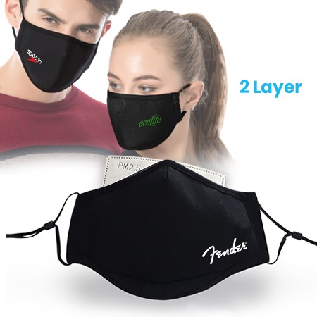 SHIELD 2 Layer Cotton Face Mask With Disposable Filter