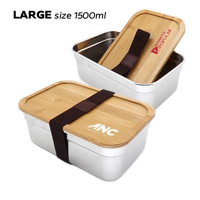 Bamboo SUS304 Lunch Box L Size – 1.5L