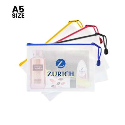 PVC Frosted Zipper Pouch – A5 Size