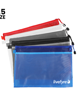 Frosted PVC Organizer with Net Divider – A5 Size