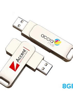 Metal Swing Silver USB flash drive – 8GB