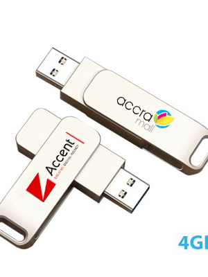 Metal Swing Silver USB flash drive – 4GB