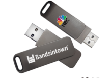 Metal Swing Black USB Flash Drive – 16GB