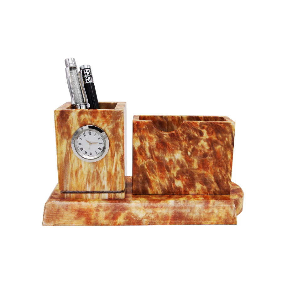 Exclusive Wooden Desktop With Clock