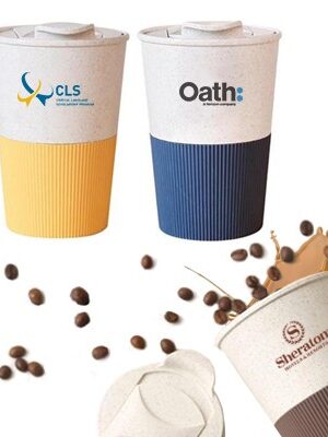LATTE Eco-Wheat Tumbler with Silicone Holder – 350ml