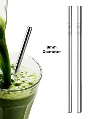 8mm Straight Stainless-Steel Straw