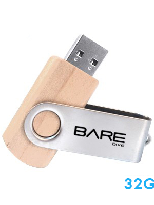 Metal Swivel Wooden USB Flash Drive – 32GB