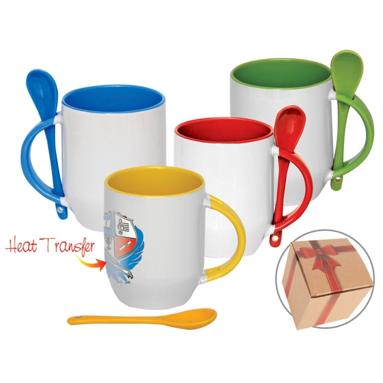 M 7788 Ceramic Mug with Spoon