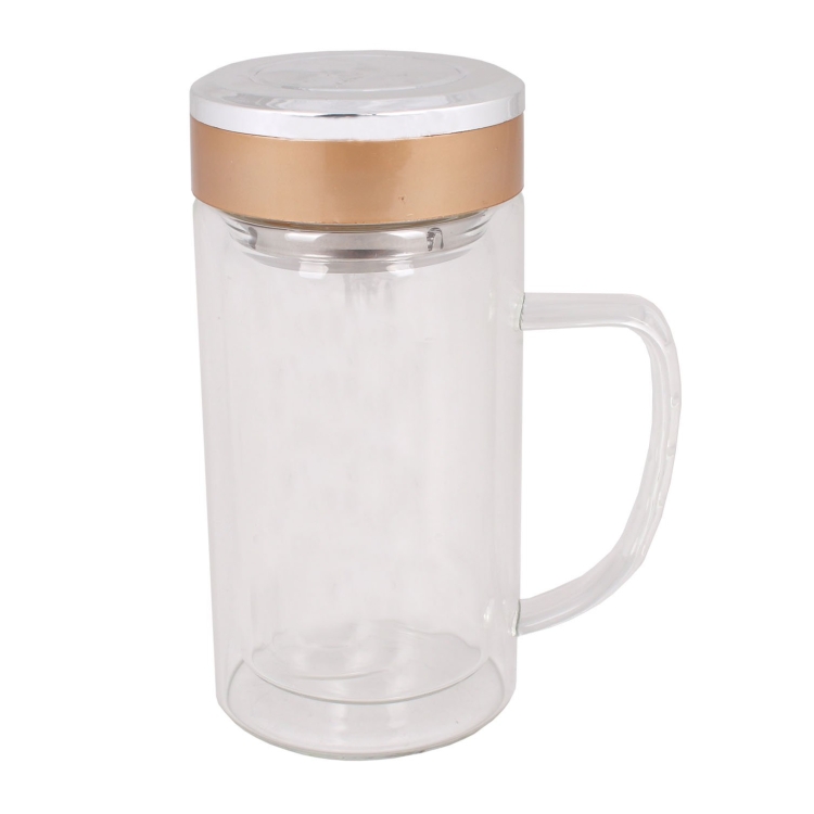 M 4462 Double Wall Glass Mug