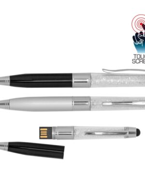 USB N-167 Crystal Metal Pendrive Pen USB Flash Drive