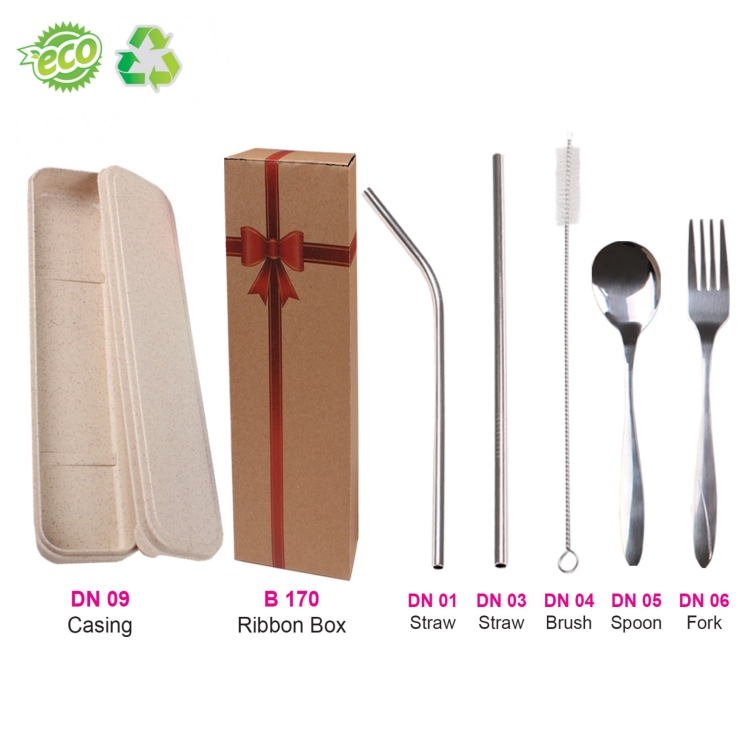 CS 203 Straw & Cutlery Set ( 5 in 1 )