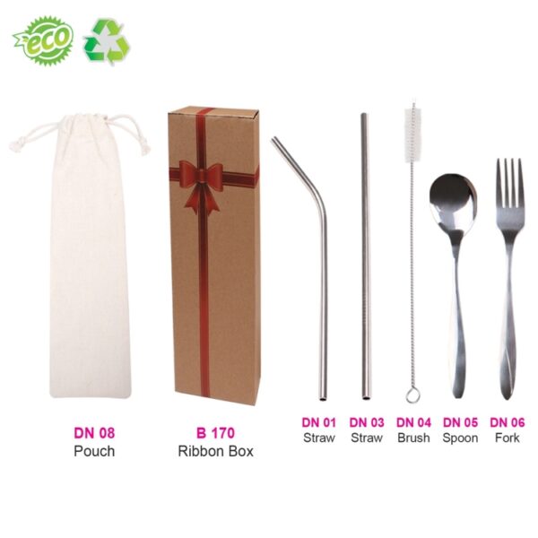 CS 201 Straw & Cutlery Set ( 5 in 1 )