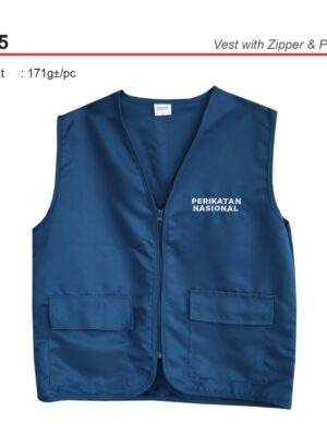 E 05 Vest with Zipper & Pocket