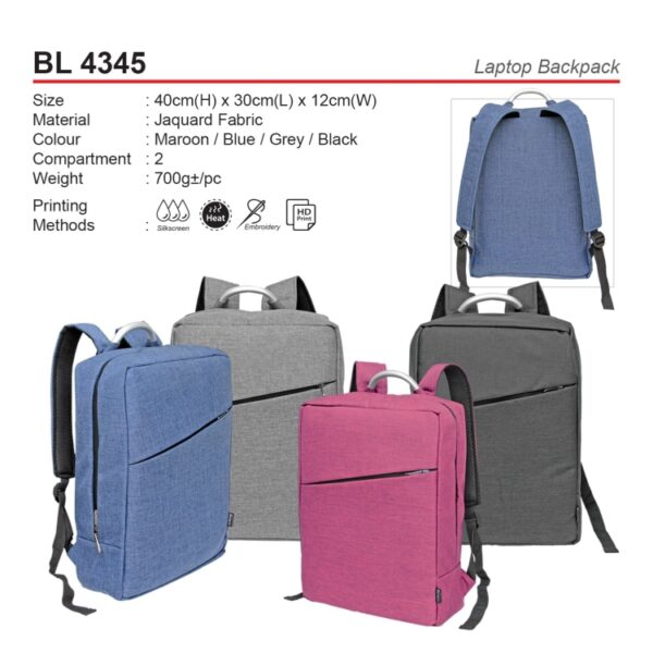 BL 4345 Laptop Backpack - Image 3
