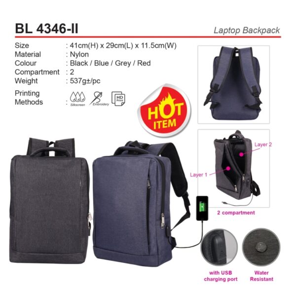 BL 4346-II Laptop Backpack - Image 9