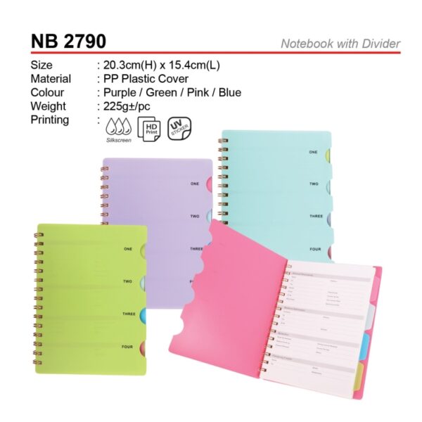 NB 2790 Notebook with Divider - Image 7