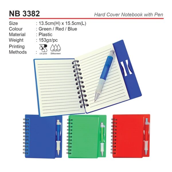 NB 3382 Hand Cover Notebook With Pen - Image 4