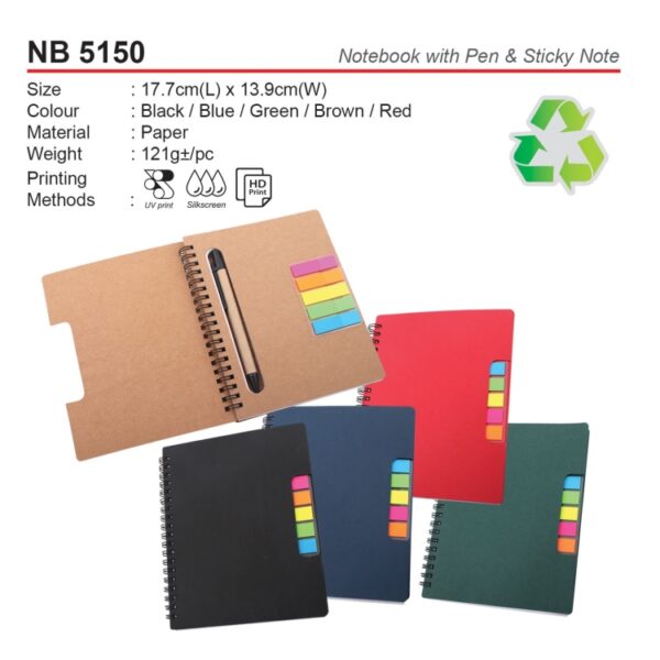 NB 5150 Notebook With Pen & Sticky Note - Image 6