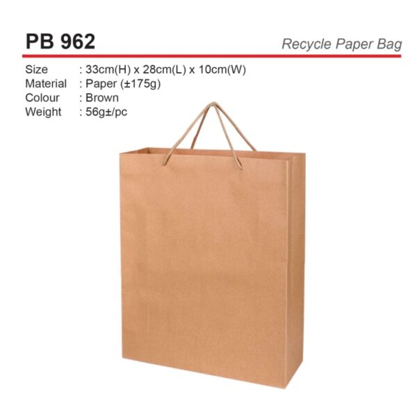 PB 962 Recycle Paper Bag - Image 2