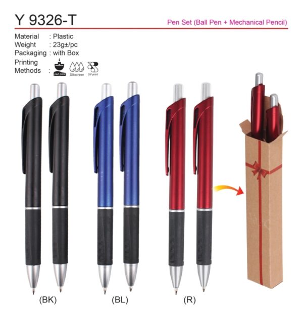 Y 9326-T Pen Set (Ball Pen + Mechanical Pencil) - Image 2