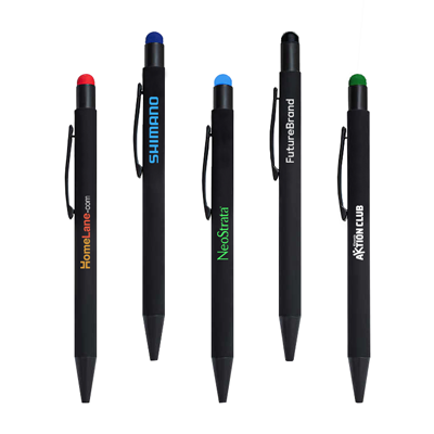 COLOUR Press Action Metal Ball Pen with Stylus