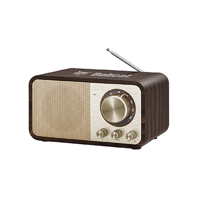 Retro Wooden Bluetooth Speaker with FM Radio – 1800mAh