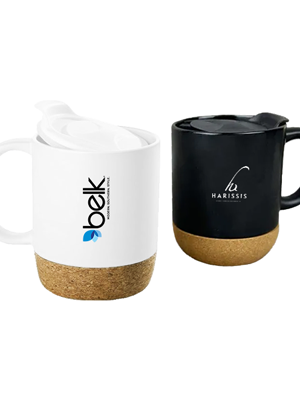 CORK 2 Tone Ceramic Mug with Cover – 400ml