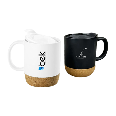 CORK 2 Tone Ceramic Mug with Cover – 400ml