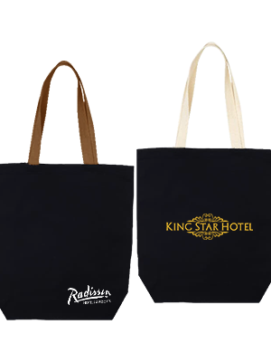 Colour Strip Black Canvas Bag – 10oz (340x310x100)