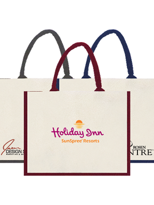 Colour Strip Laminated Canvas Bag - 10oz (400x330x160)