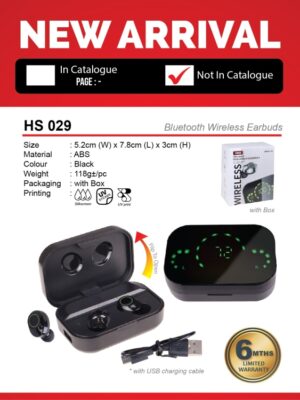HS 029 Bluetooth Wireless Earbuds